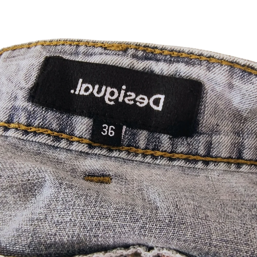 Desigual Wearable Art Multicolor Patchwork Denim Creative Artistic Maxi Skirt - Picture 12 of 16